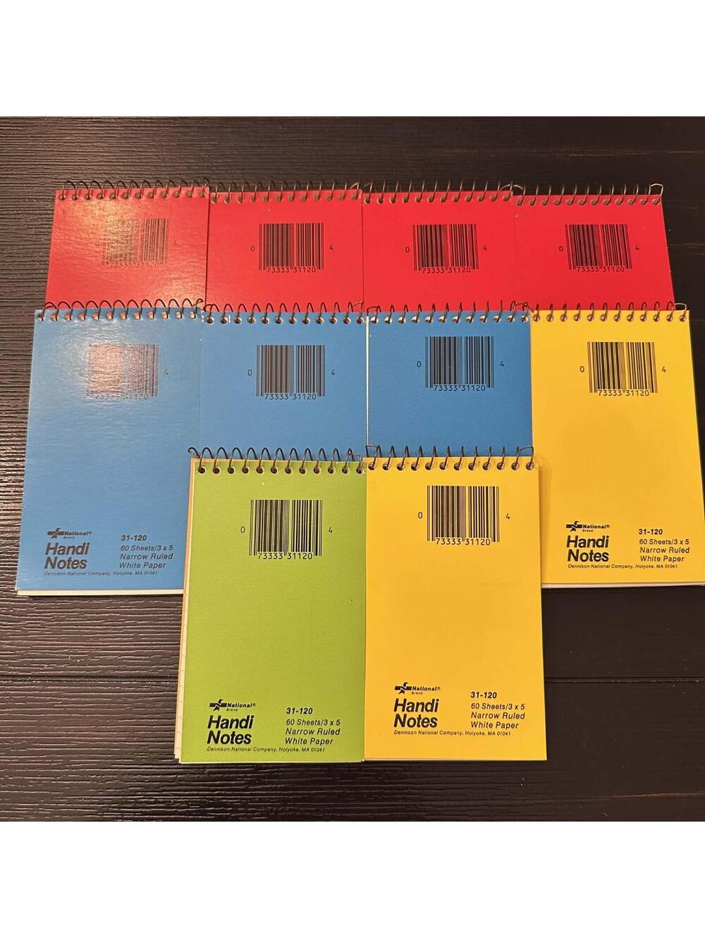 Vintage National Handi Notes 31-120 Spiral Memo Notebook Lot Of 10 NOS